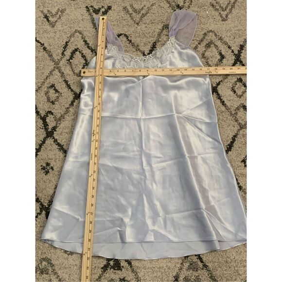 RARE Vintage Vtg California Miss full slip Cami-dress size medium purplish grey - Picture 6 of 6